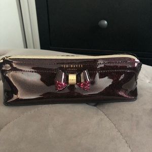 Ted Baker burgundy pencil case